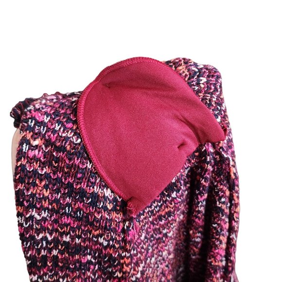 J. Jill Womens Open Front Knit Burgendy Cardigan Size XL - Picture 5 of 9